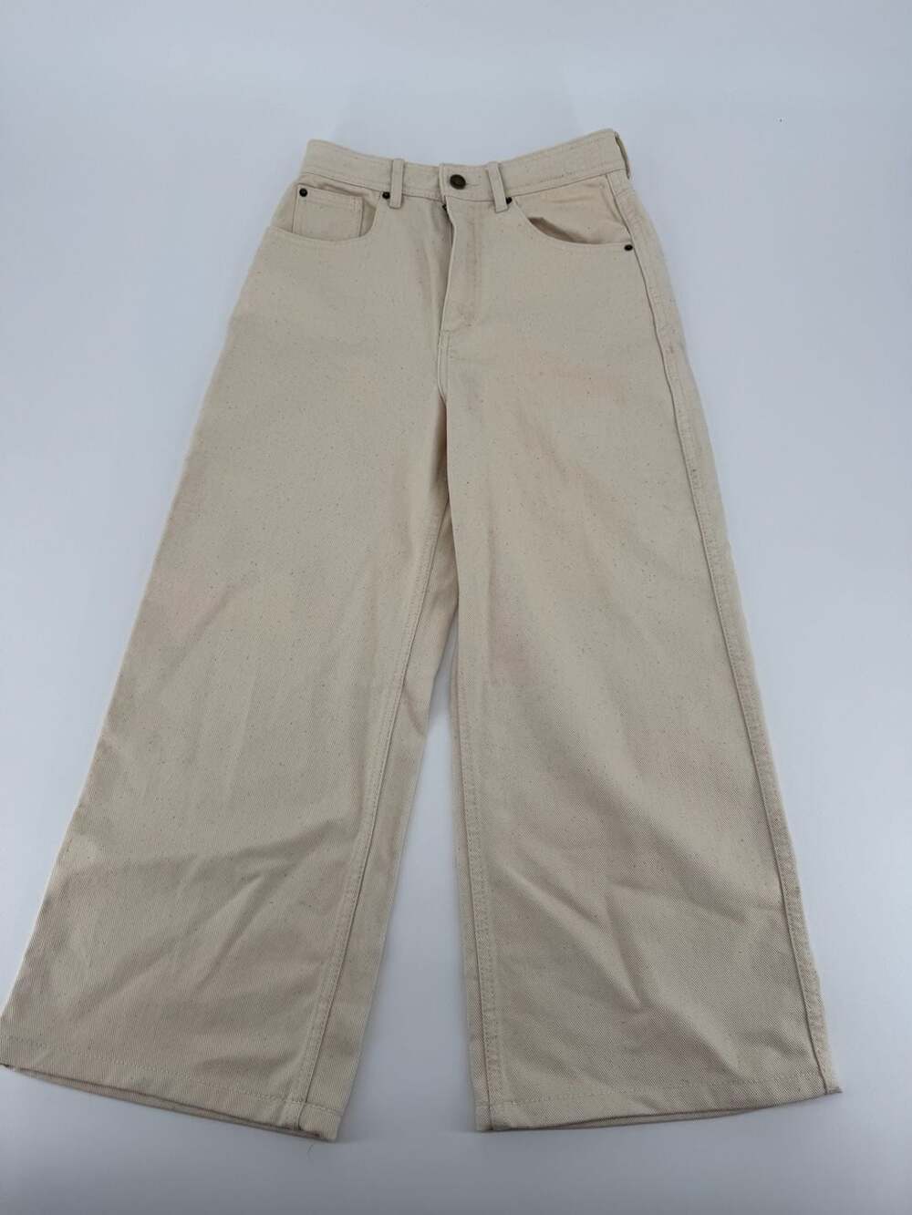 Sézane Denim Ecru Wide Leg Jeans Size 36